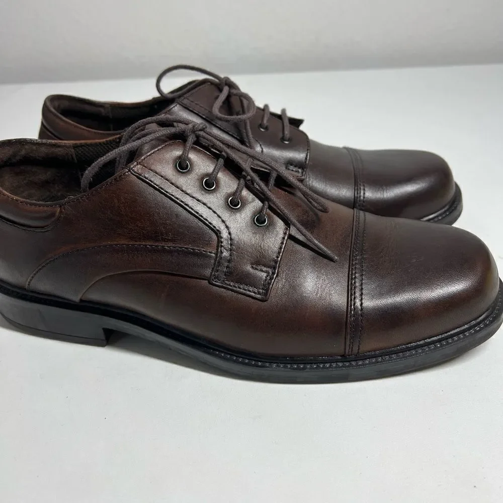 Nunn Bush Brown  Leather Lace Up Oxfords 81480-02 Men's Size 11M See Description